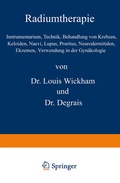 Cover: Radiumtherapie - Springer