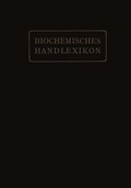 Cover: Biochemisches Handlexikon - Springer