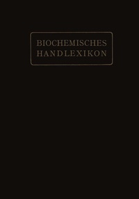 Abbildung von: Biochemisches Handlexikon - Springer