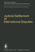 Cover: Judicial Settlement of International Disputes - Springer