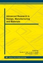 Cover: Advanced Research in Design, Manufacturing and Materials - Trans Tech Publications Ltd