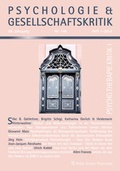 Cover: PSYCHO.THERAPIE.KRITIK I - Pabst Science Publishers