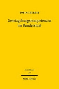 Abbildung von: Gesetzgebungskompetenzen im Bundesstaat - Mohr Siebeck