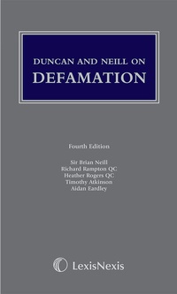 Enlarge image Cover: Duncan and Neill on Defamation - Butterworths Law