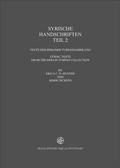 Cover: Syrische Handschriften - Franz Steiner Verlag