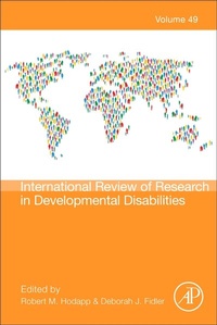 Enlarge image Cover: International Review of Research in Developmental Disabilities: Volume 49 - Academic Press