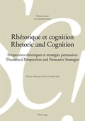 Cover: Rh&eacute;torique et cognition - Rhetoric and Cognition - Peter Lang Verlag