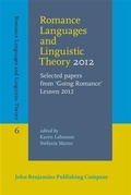 Cover: Romance Languages and Linguistic Theory 2012 - John Benjamins Publishing Company