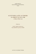 Cover: Scottish Latin Authors in Print up to 1700 - Leuven University Press