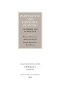 Cover: Partimento and Continuo Playing in Theory and in Practice - Leuven University Press