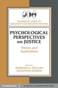 Cover: Psychological Perspectives on Justice - Cambridge University Press