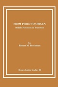 Cover: From Philo to Origen - Scholars Press