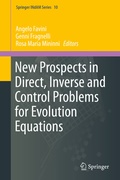 Cover: New Prospects in Direct, Inverse and Control Problems for Evolution Equations - Springer