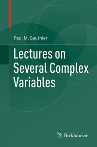 Enlarge image Cover: Lectures on Several Complex Variables - Springer