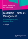 Cover: Leadership - mehr als Management - Springer Gabler