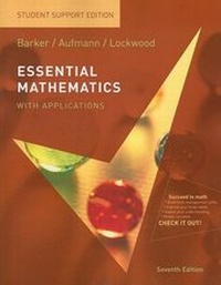 Enlarge image Cover: Essential Mathematics with Applications: Student Support Edition - Houghton Mifflin