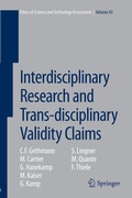 Cover: Interdisciplinary Research and Trans-disciplinary Validity Claims - Springer