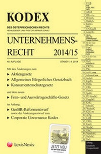Abbildung von: Kodex Unternehmensrecht 2014/15 - LexisNexis ARD ORAC