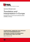 Cover: Translation and Interpretation in Europe - Peter Lang Verlag