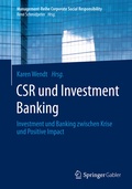 Cover: CSR und Investment Banking - Springer Gabler