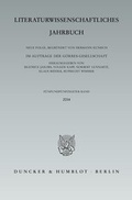 Cover: Literaturwissenschaftliches Jahrbuch. - Duncker & Humblot