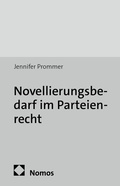 Cover: Novellierungsbedarf im Parteienrecht - Nomos