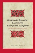 Cover: Saxa judaica loquuntur, Lessons from Early Jewish Inscriptions - Brill