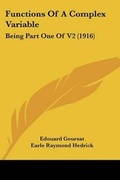Cover: Functions Of A Complex Variable - Kessinger Publishing