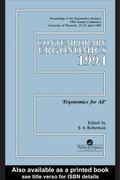 Cover: Contemporary Ergonomics - CRC Press
