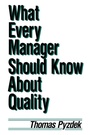 Cover: What Every Manager Should Know about Quality - CRC Press