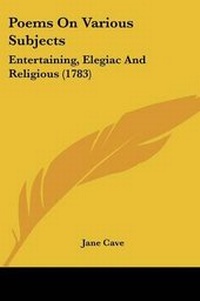 Enlarge image Cover: Poems On Various Subjects - Kessinger Publishing