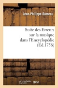 Cover: Suite Des Erreurs Sur La Musique Dans l'Encyclopedie - Hachette Livre - BNF