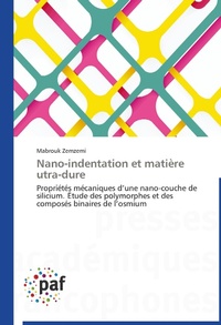 Abbildung von: Nano-Indentation Et Matiere Utra-Dure - PAF