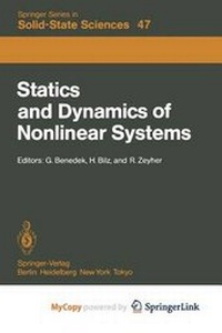 Enlarge image Cover: Statics and Dynamics of Nonlinear Systems - Springer