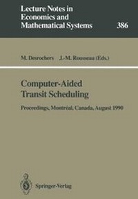 Enlarge image Cover: Computer-Aided Transit Scheduling - Springer