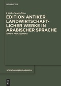 Cover: Edition antiker landwirtschaftlicher Werke in arabischer Sprache - De Gruyter