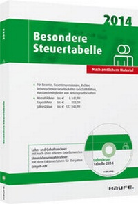 Abbildung von: Besondere Steuertabelle 2014 - Haufe-Lexware