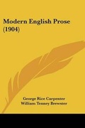 Cover: Modern English Prose (1904) - Kessinger Publishing