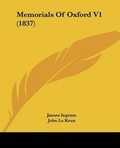 Cover: Memorials Of Oxford V1 (1837) - Kessinger Publishing