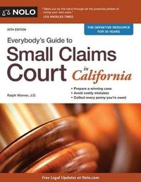 Enlarge image Cover: Everybody's Guide to Small Claims Court in California - NOLO