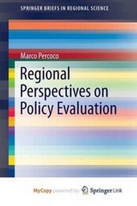 Enlarge image Cover: Regional Perspectives on Policy Evaluation - Springer