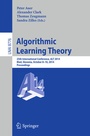 Cover: Algorithmic Learning Theory - Springer