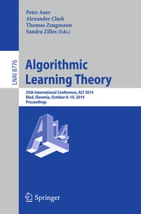 Enlarge image Cover: Algorithmic Learning Theory - Springer
