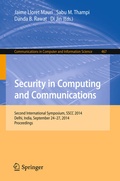 Cover: Security in Computing and Communications - Springer