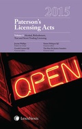 Cover: Paterson's Licensing Acts 2015 - Butterworths Law