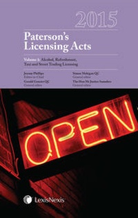 Abbildung von: Paterson's Licensing Acts 2015 - Butterworths Law