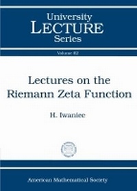 Enlarge image Cover: Lectures on the Riemann Zeta Function - American Mathematical Society