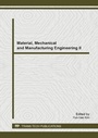 Cover: Material, Mechanical and Manufacturing Engineering II - Trans Tech Publications Ltd