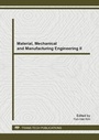 Cover: Material, Mechanical and Manufacturing Engineering II - Trans Tech Publications Ltd