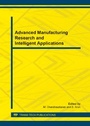 Cover: Advanced Manufacturing Research and Intelligent Applications - Trans Tech Publications Ltd